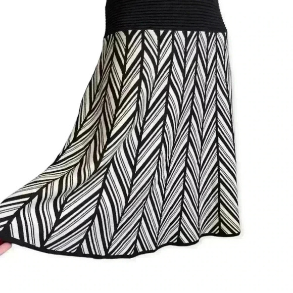 CANDIE'S vintage sweater choker dress Chevron stripe fit and flare women medium - Picture 8 of 13